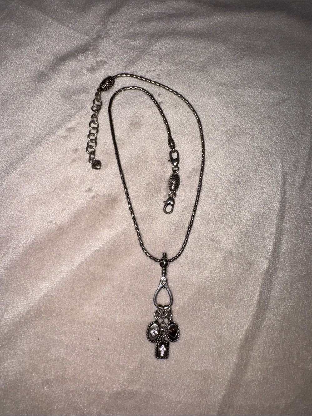 Brighton Silver-Tone Pendant Necklace with Charms - Silver